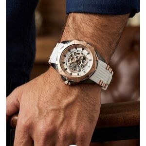 Invicta Men's Watch with Gold Accents and White Band